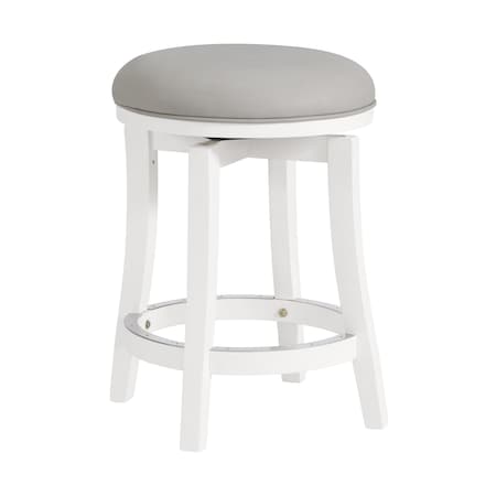 Alaterre Furniture Ellie Counter Height Stool, White, 2PK ANEL05PDCR2